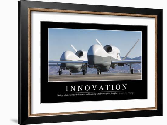 Innovation: Inspirational Quote and Motivational Poster-null-Framed Photographic Print