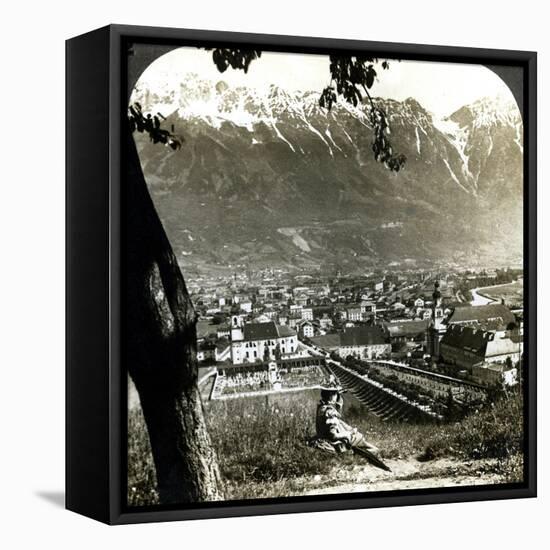 Innsbruck and the Bavarian Alps, Tyrol, Austria-Underwood & Underwood-Framed Premier Image Canvas