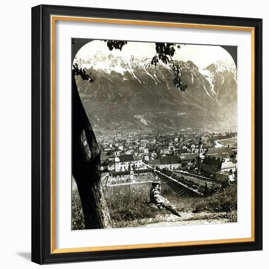 Innsbruck and the Bavarian Alps, Tyrol, Austria-Underwood & Underwood-Framed Photographic Print