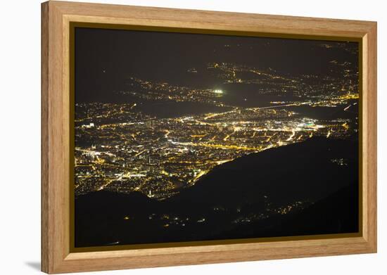 Innsbruck Seen at Night from Salfeins-Niki Haselwanter-Framed Premier Image Canvas