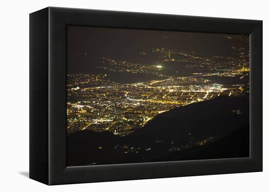 Innsbruck Seen at Night from Salfeins-Niki Haselwanter-Framed Premier Image Canvas