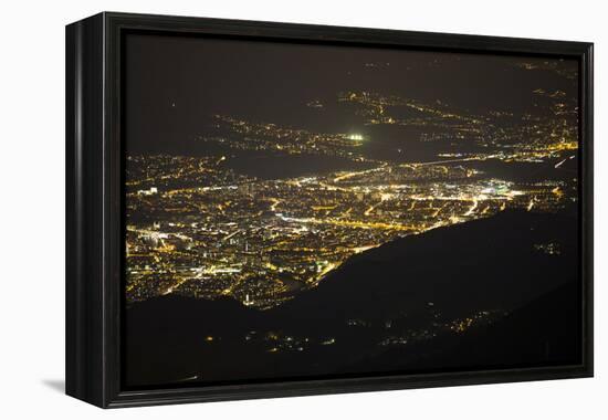 Innsbruck Seen at Night from Salfeins-Niki Haselwanter-Framed Premier Image Canvas