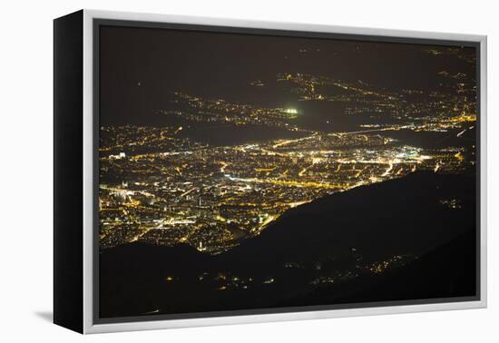 Innsbruck Seen at Night from Salfeins-Niki Haselwanter-Framed Premier Image Canvas