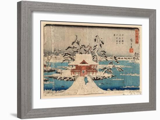 Inokashira No Ike Benzaiten No Yashiro-Utagawa Hiroshige-Framed Giclee Print