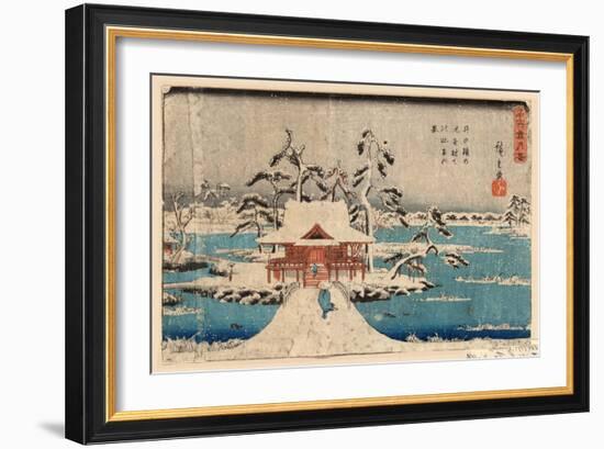 Inokashira No Ike Benzaiten No Yashiro-Utagawa Hiroshige-Framed Giclee Print