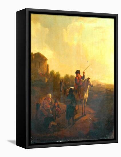 Inquiring The Way-Aelbert Cuyp-Framed Premier Image Canvas