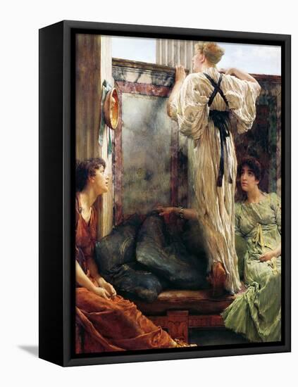 Inquisitive-Sir Lawrence Alma-Tadema-Framed Premier Image Canvas