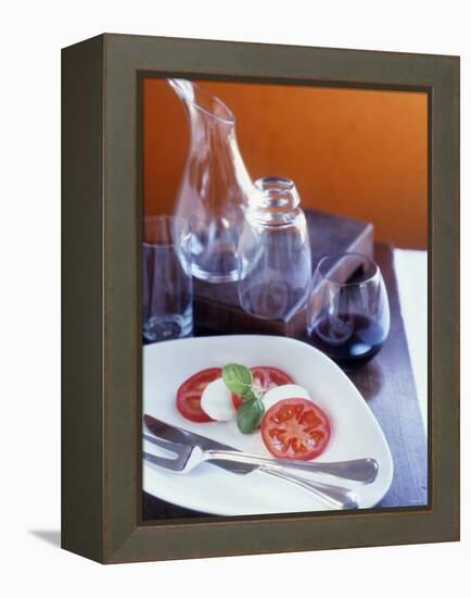 Insalata Caprese (Tomato with Mozzarella and Basil)-Alexandra Grablewski-Framed Premier Image Canvas