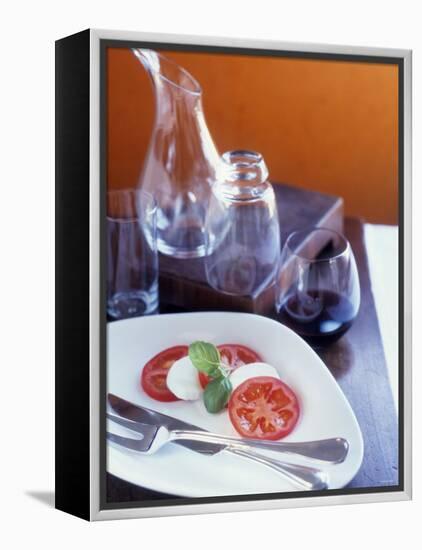 Insalata Caprese (Tomato with Mozzarella and Basil)-Alexandra Grablewski-Framed Premier Image Canvas