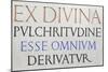 Inscription 'Ex Divina Pulchritudine'-Eric Gill-Mounted Giclee Print