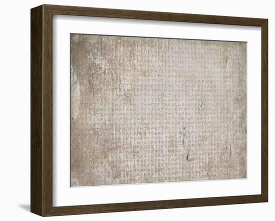 Inscription grecque dite décret de Callias, ordonnant la restitution des sommes empruntées aux-null-Framed Giclee Print