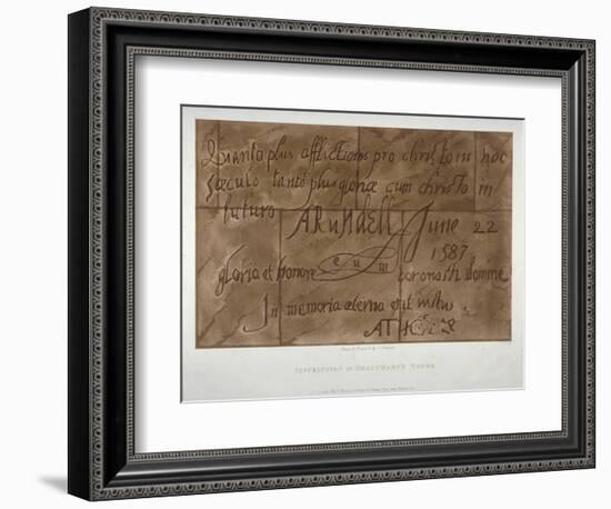 Inscription in Latin by Philip Howard, Earl of Arundel, 1587-Charles Tomkins-Framed Giclee Print