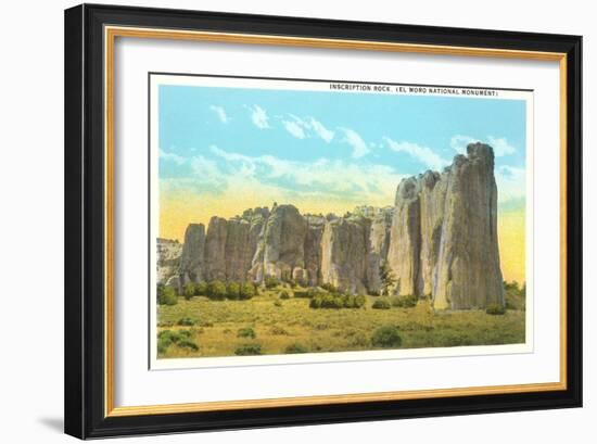 Inscription Rock, El Moro National Monument, New Mexico-null-Framed Premium Giclee Print