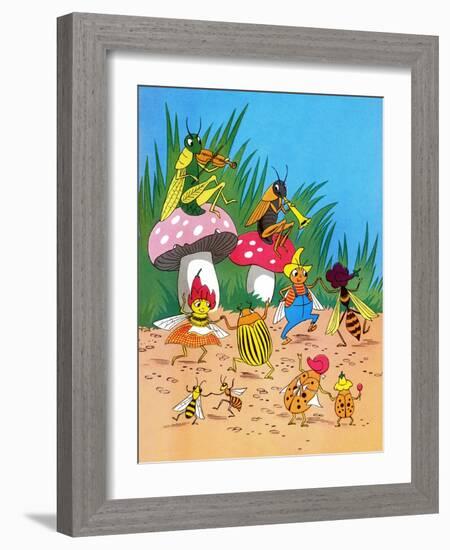 Insect Orchestra - Jack & Jill-Wilmer H. Wickham-Framed Giclee Print