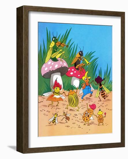 Insect Orchestra - Jack & Jill-Wilmer H. Wickham-Framed Giclee Print