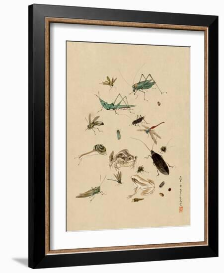 Insects and Toads-null-Framed Art Print