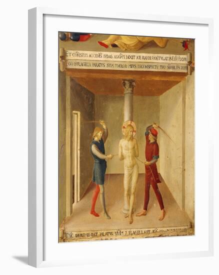 Inset Depicting Flogging of Jesus, Panel from Armadio Degli Argenti-null-Framed Giclee Print