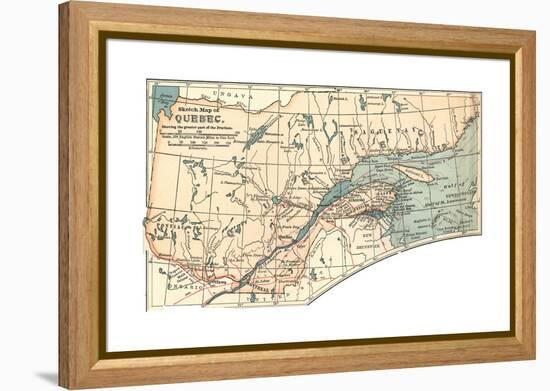 Inset Map of a Sketch Map of Quebec, Showing the Greater Part of the Province. Canada-Encyclopaedia Britannica-Framed Premier Image Canvas