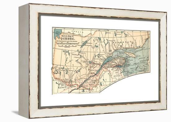 Inset Map of a Sketch Map of Quebec, Showing the Greater Part of the Province. Canada-Encyclopaedia Britannica-Framed Premier Image Canvas