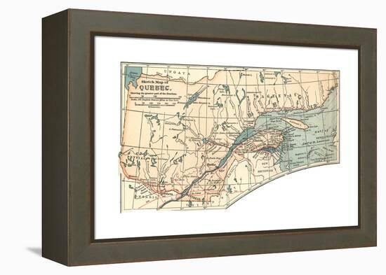 Inset Map of a Sketch Map of Quebec, Showing the Greater Part of the Province. Canada-Encyclopaedia Britannica-Framed Premier Image Canvas
