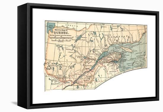 Inset Map of a Sketch Map of Quebec, Showing the Greater Part of the Province. Canada-Encyclopaedia Britannica-Framed Premier Image Canvas