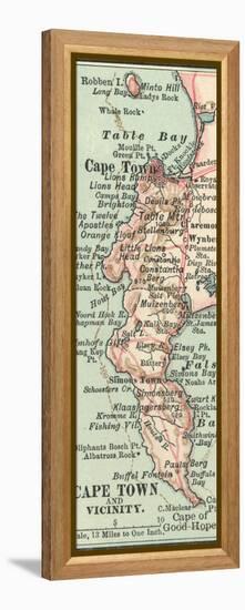 Inset Map of Cape Town and Vicinity. South Africa-Encyclopaedia Britannica-Framed Stretched Canvas