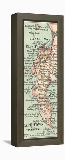 Inset Map of Cape Town and Vicinity. South Africa-Encyclopaedia Britannica-Framed Stretched Canvas