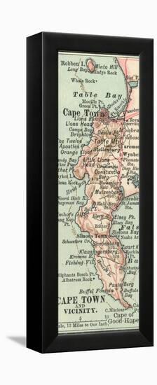 Inset Map of Cape Town and Vicinity. South Africa-Encyclopaedia Britannica-Framed Stretched Canvas