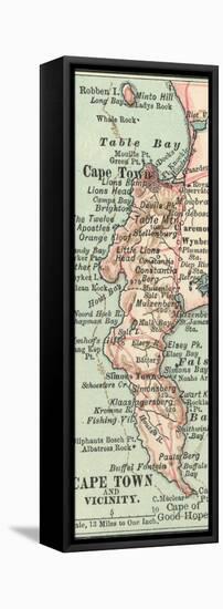 Inset Map of Cape Town and Vicinity. South Africa-Encyclopaedia Britannica-Framed Stretched Canvas