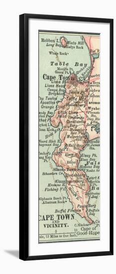 Inset Map of Cape Town and Vicinity. South Africa-Encyclopaedia Britannica-Framed Art Print