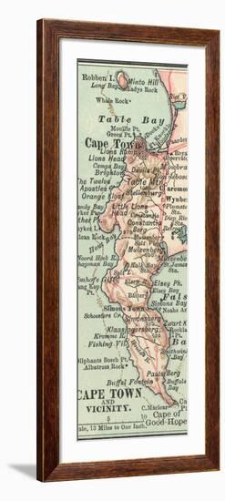 Inset Map of Cape Town and Vicinity. South Africa-Encyclopaedia Britannica-Framed Art Print