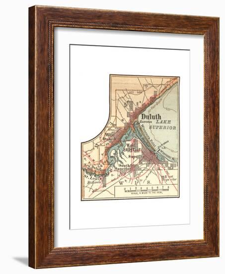 Inset Map of Duluth, Minnesota, 1902. Atlas-Encyclopaedia Britannica-Framed Giclee Print