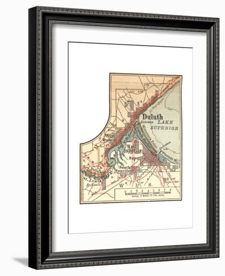 Inset Map of Duluth, Minnesota, 1902. Atlas-Encyclopaedia Britannica-Framed Giclee Print