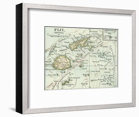 Inset Map of Fiji Islands (British). South Pacific. Oceania-Encyclopaedia Britannica-Framed Art Print