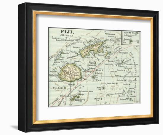 Inset Map of Fiji Islands (British). South Pacific. Oceania-Encyclopaedia Britannica-Framed Premium Giclee Print