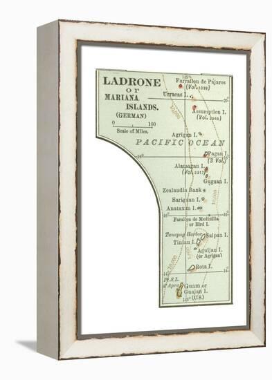 Inset Map of Ladrone or Mariana Islands (German). South Pacific. Oceania-Encyclopaedia Britannica-Framed Premier Image Canvas