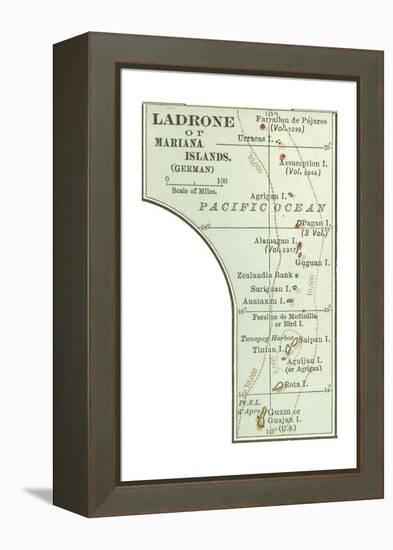Inset Map of Ladrone or Mariana Islands (German). South Pacific. Oceania-Encyclopaedia Britannica-Framed Premier Image Canvas