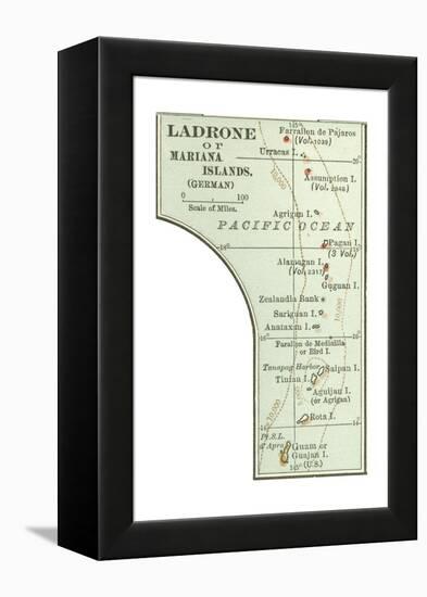 Inset Map of Ladrone or Mariana Islands (German). South Pacific. Oceania-Encyclopaedia Britannica-Framed Premier Image Canvas