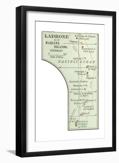 Inset Map of Ladrone or Mariana Islands (German). South Pacific. Oceania-Encyclopaedia Britannica-Framed Giclee Print