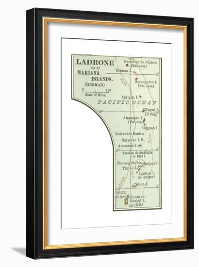 Inset Map of Ladrone or Mariana Islands (German). South Pacific. Oceania-Encyclopaedia Britannica-Framed Giclee Print