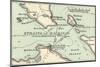 Inset Map of Mackinac Island and the Straits of Mackinac, Michigan-Encyclopaedia Britannica-Mounted Art Print