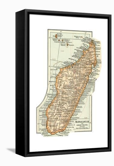 Inset Map of Madagascar and Comoro Islands. Africa-Encyclopaedia Britannica-Framed Premier Image Canvas