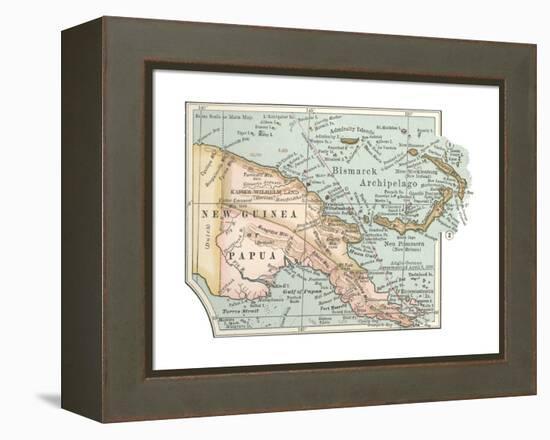 Inset Map of New Guinea or Papua; Bismarck Archipelago.-Encyclopaedia Britannica-Framed Premier Image Canvas