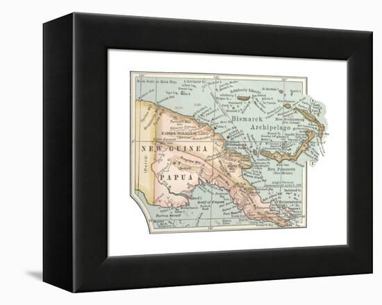 Inset Map of New Guinea or Papua; Bismarck Archipelago.-Encyclopaedia Britannica-Framed Premier Image Canvas