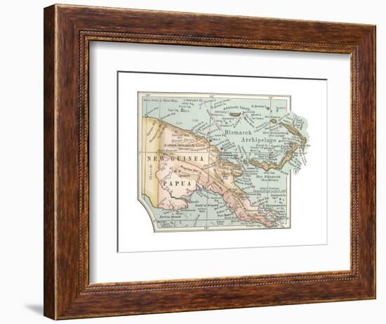 Inset Map of New Guinea or Papua; Bismarck Archipelago.-Encyclopaedia Britannica-Framed Giclee Print