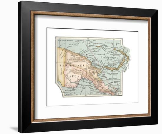 Inset Map of New Guinea or Papua; Bismarck Archipelago.-Encyclopaedia Britannica-Framed Giclee Print