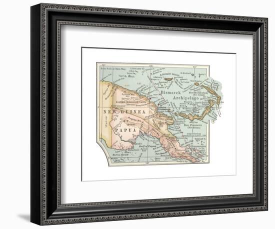 Inset Map of New Guinea or Papua; Bismarck Archipelago.-Encyclopaedia Britannica-Framed Giclee Print