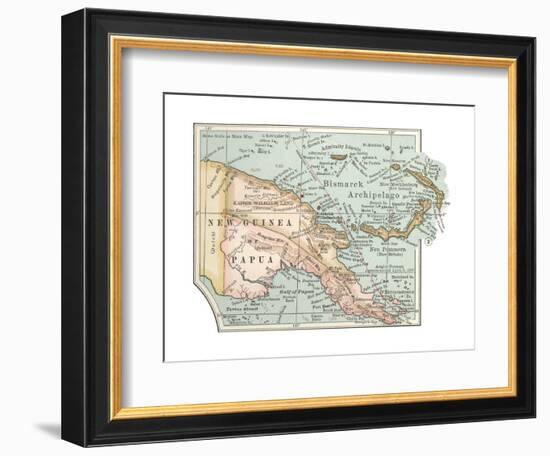 Inset Map of New Guinea or Papua; Bismarck Archipelago.-Encyclopaedia Britannica-Framed Giclee Print