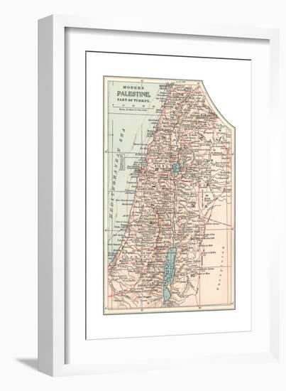 Inset Map of Palestine (Part of Turkey)-Encyclopaedia Britannica-Framed Premium Giclee Print