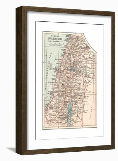 Inset Map of Palestine (Part of Turkey)-Encyclopaedia Britannica-Framed Giclee Print